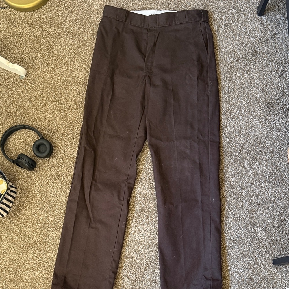 Dickies Men's Dark Brown Chinos
